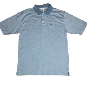 Vintage Walt Disney World Mickey Mouse men's blue preppy Polo shirt size med